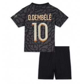 Paris Saint-Germain Ousmane Dembele #10 Tredje trøje Børn 2023-24 Kort ærmer (+ korte bukser)